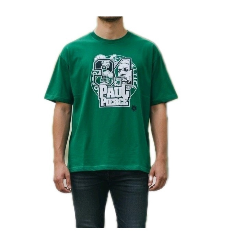 Alstyle Boston Celtics Paul Pierce #34 Graphic T-Shirt Mens L Green NBA Tee SS